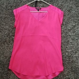 Express v neck rolled sleeve tee